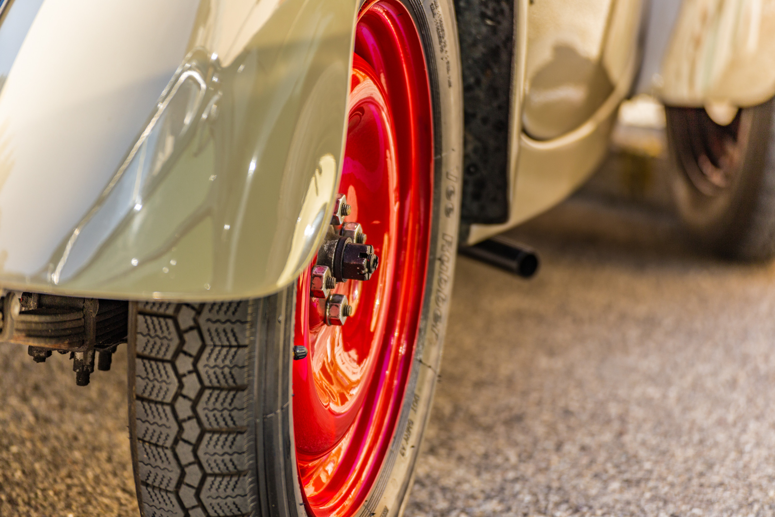 Michelin TRX tire on a period-correct wheel for a vintage performance car in Pennsylvania